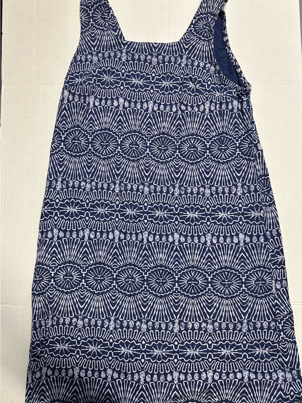 fresh produce Navy & White Geometric Sleeveless Dress